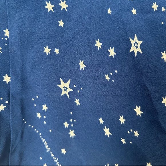 Reformation Blue Star Print Blouse - Picture 4 of 6